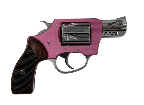 Charter Arms Coyote 380 ACP, 2" Barrel, Lavender, Rosewood Checkered Grip, 5rd