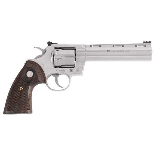 Colt Python Target 357 Magnum, 6" Barrel, Stainless Steel, Walnut Grip, 6rd