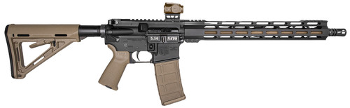 Diamondback DB15 FDE Optic Package 5.56/223 16" Barrel, Full Length Handguard, Viridian Red Dot, Flat Dark Earth, 30rd Mag