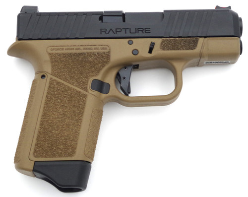 GForce Rapture 9mm, 3.25" Barrel, Flat Dark Earth Frame, Black Slide, 10rd