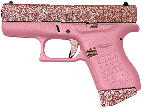 Glock G43x MOS 9mm, 3.41" Barrel, Glamour Mock Up, Pink Frame, 10rd