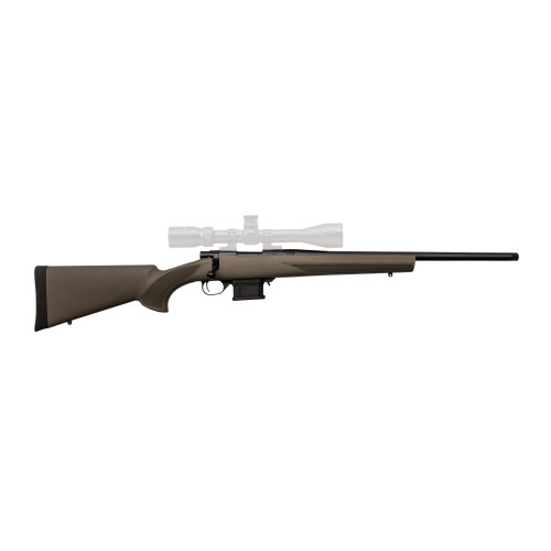Howa M1500 Mini Action 6mm ARC, 22" Threaded Barrel, Green Synthetic Black Rec, 5rd