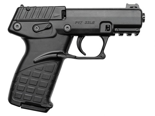 Kel-Tec P17 22 LR, 3.8" Threaded Barrel, Black, Fiber Optic Sight, 10rd