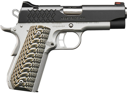 Kimber Aegis Elite Pro 9mm, 4" Barrel, Stainless Frame, Black Slide, Hogue Grip, 9rd