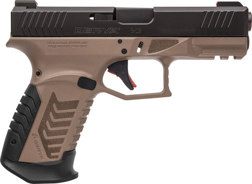 Rock Island DY9 9mm, 3.86" Barrel, Flat Dark Earth Frame, Black Slide, Optic Ready, 15rd