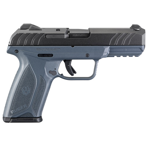 Ruger Security 9mm, 4" Barrrel, Cobalt Kinetic Slate Blue Frame, Manual Safety, 15rd
