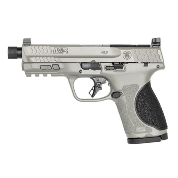 Smith & Wesson M&P M2.0 Spec Series Kit 9mm, 4.6" TB, Optics Ready, NTS, Bull Shark Gray, 15rd/23rd Ext.