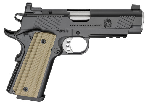 Springfield Operator 45 ACP, 4.25" Barrel, Black Cerakote, Green G10 Grip, 8rd