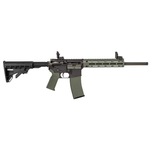 Tippmann M4-22 LTE 22 LR, 16" Threaded Barrel, Black W/ Olive Drab Green Accents, M4 Collapsible Stock, 25rd