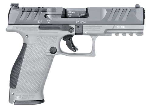 Walther PDP 9mm, 4.5" Barrel, Gray Polymer, Optic Ready, 18rd