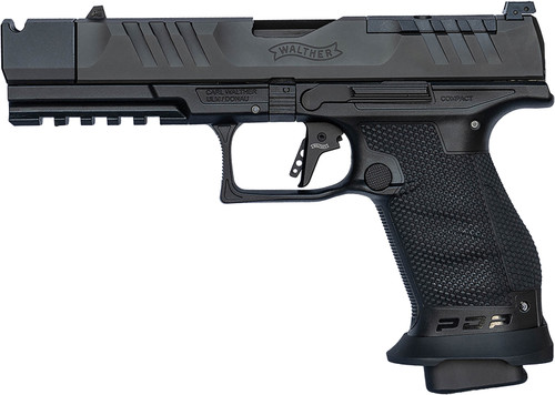 Walther PDP Pro-X 9mm, 4.6" Threaded Barrel, Black, Parker Mountain Compensator, 18rd