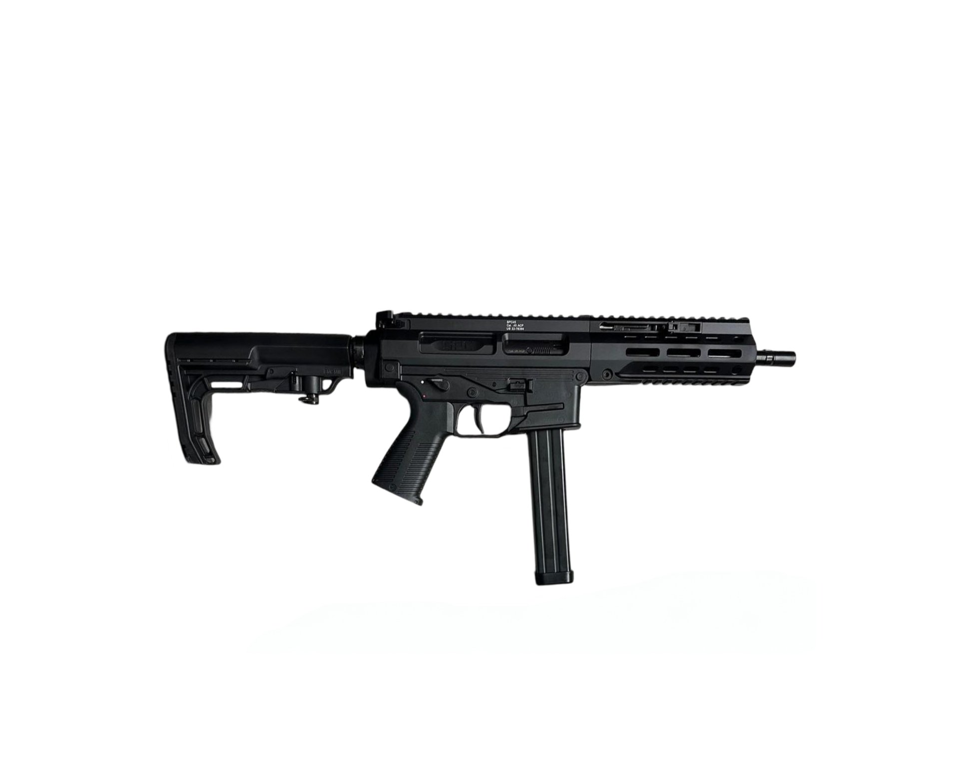 B&T SPC45 SBR with 9” Tri-Lug barrel and full Length Handguard BT-500168-SBR-RS –