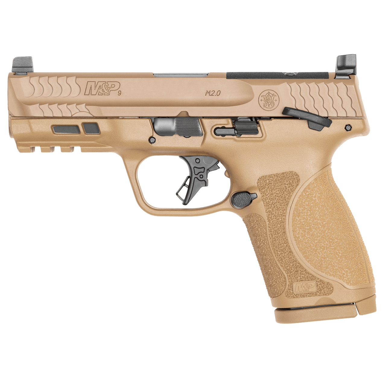 M&P9 M2.0 4 INCH OPTICS READY THUMB SAFETY FLAT DARK EARTH COMPACT SERIES